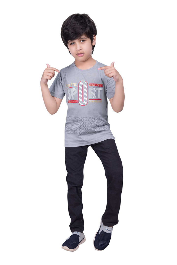 Junior Round Neck Half Sleeve T-shirt - Hero