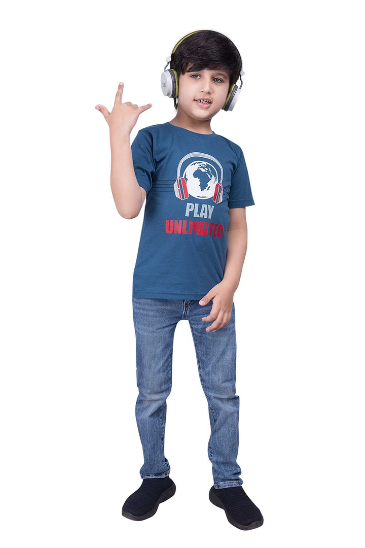 Junior Round Neck Half Sleeve T-shirt - Hero