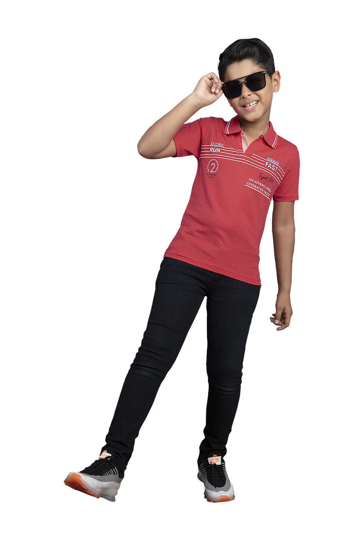 Junior Polo Neck Half Sleeve T-shirt - Jawa