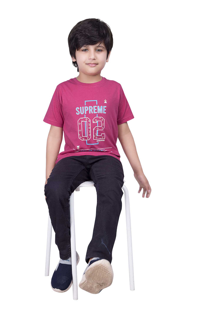 Junior Round Neck Half Sleeve T-shirt - Hero