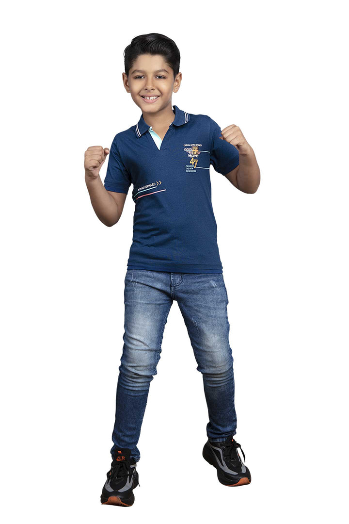 Junior Polo Neck Half Sleeve T-shirt - Jawa
