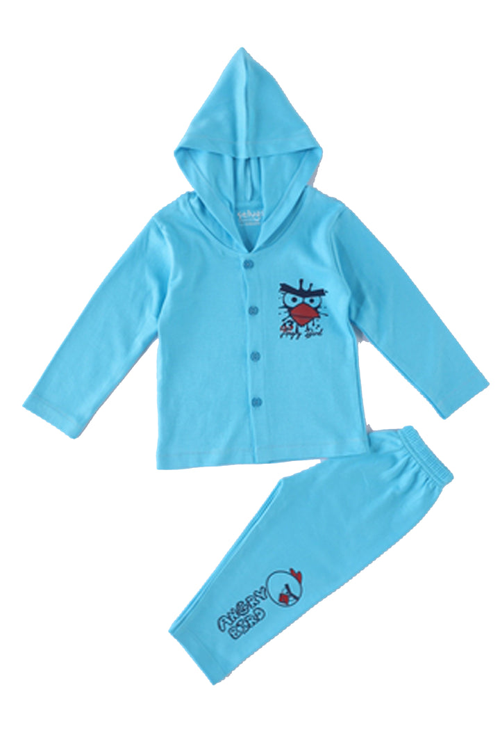 Selvas Infants Unisex Full Sleeve Front Open Top & Pant With Hood 8004