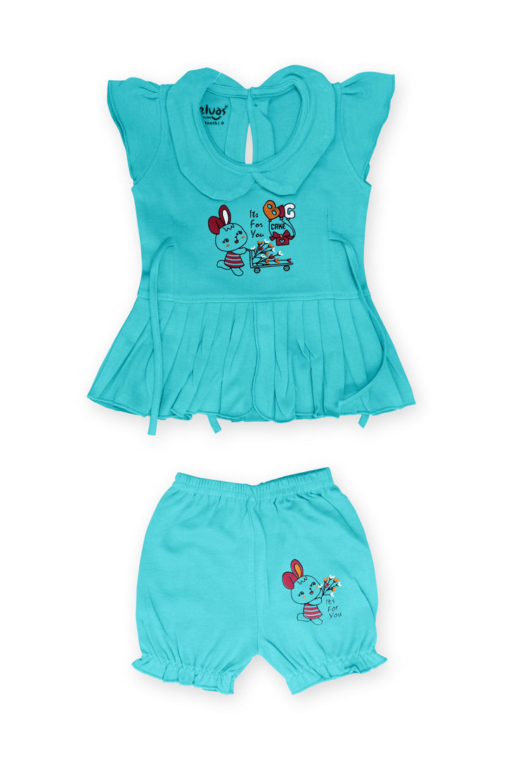 Selvas Infant Girls set collar top skirt with shorts - 130