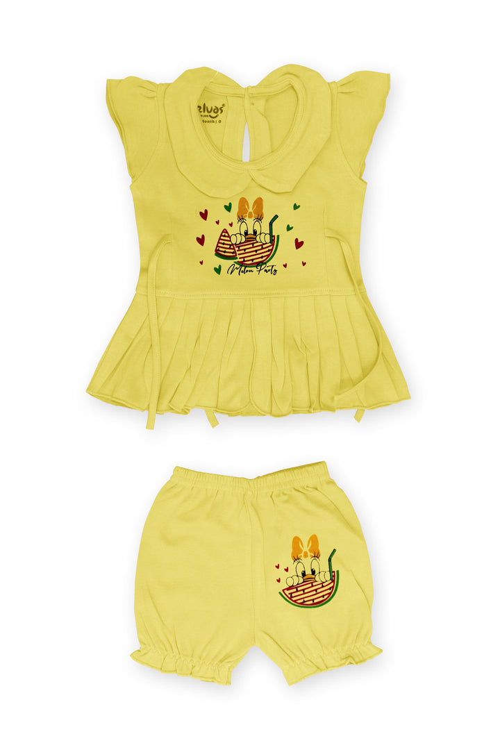 Selvas Infant Girls set collar top skirt with shorts - 130