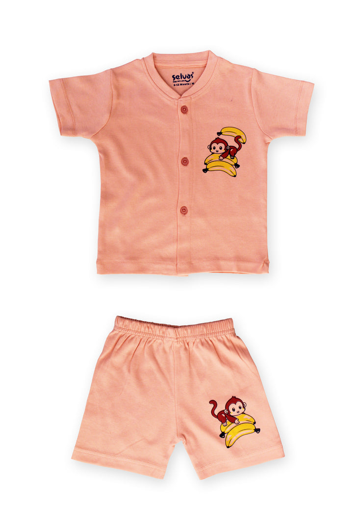 Selvas Infants Unisex Half Sleeve Front Open Top With Shorts 5005