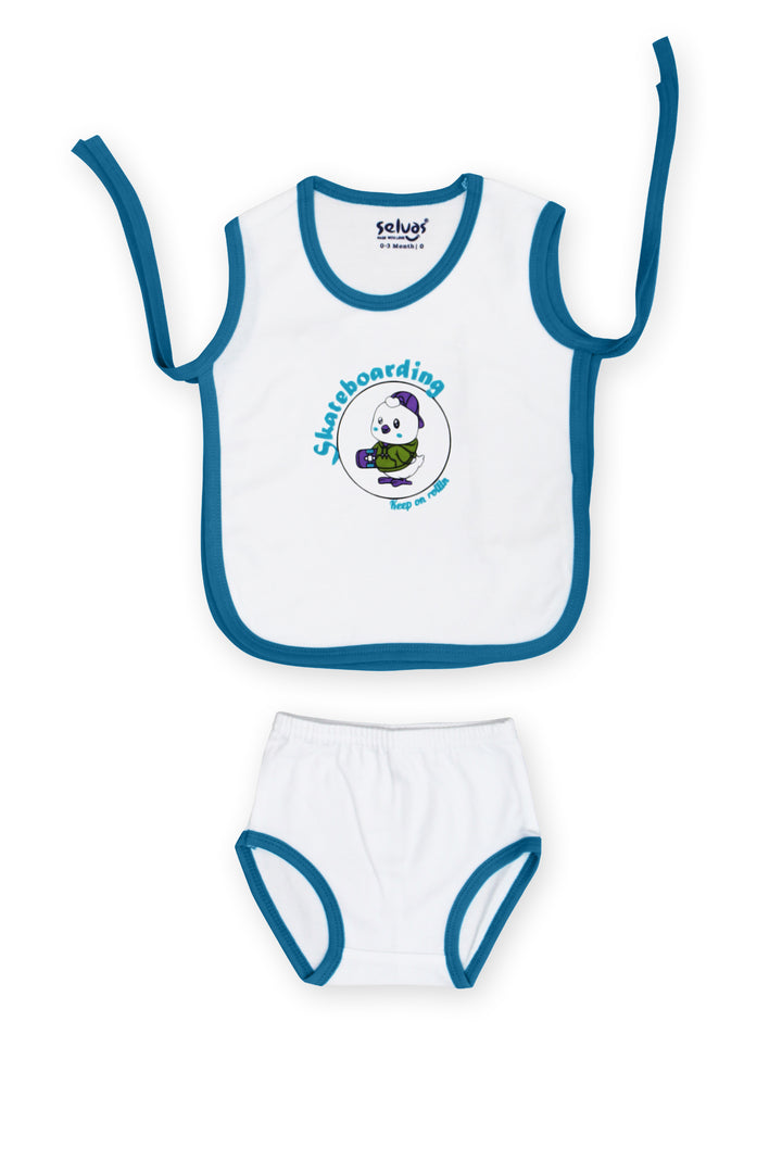 Selvas Infants Unisex top side strap knot with brief 403w