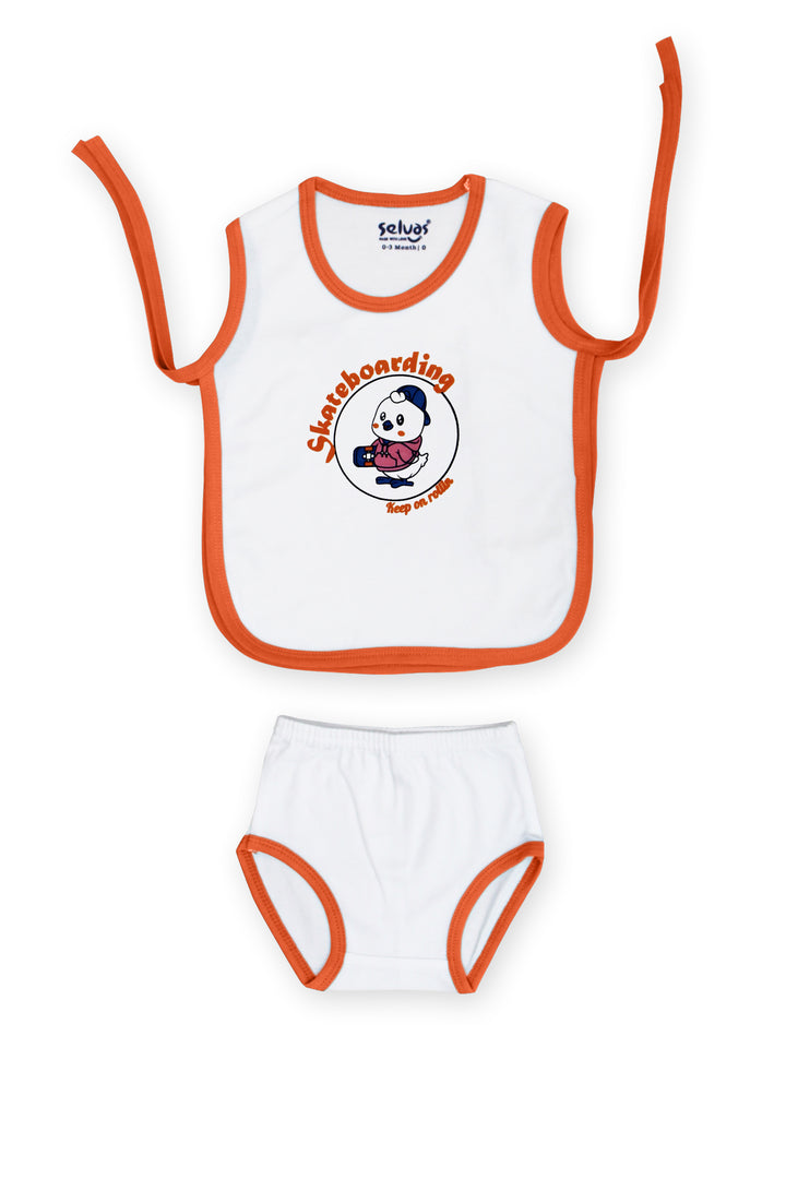 Selvas Infants Unisex top side strap knot with brief 403w