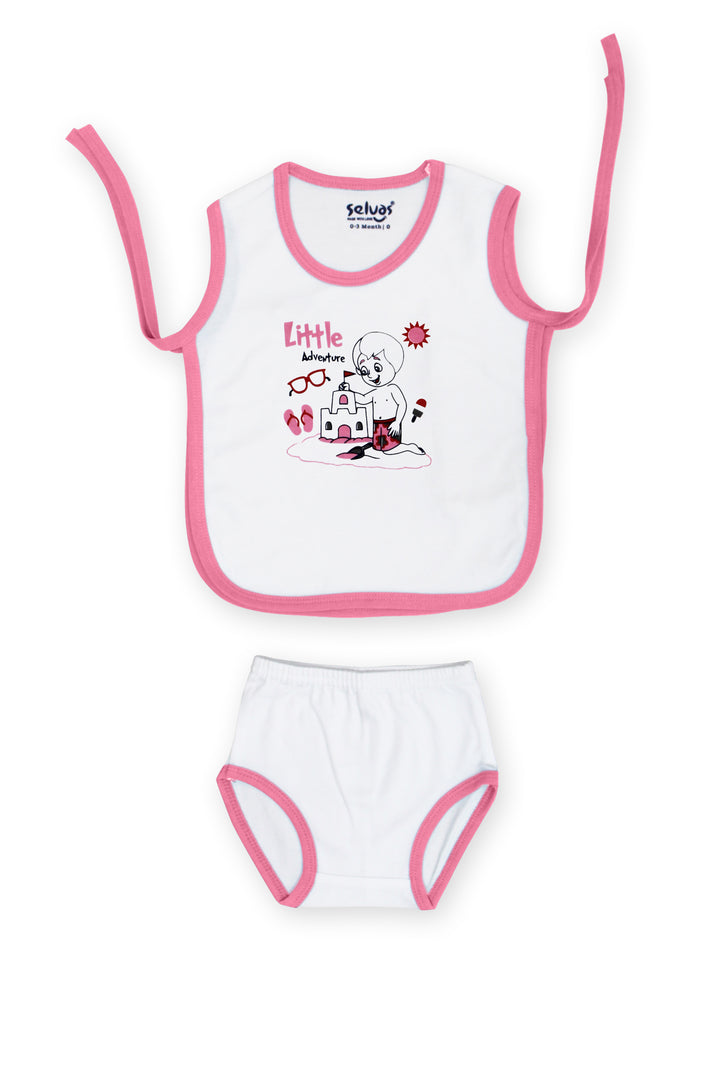 Selvas Infants Unisex top side strap knot with brief 403w