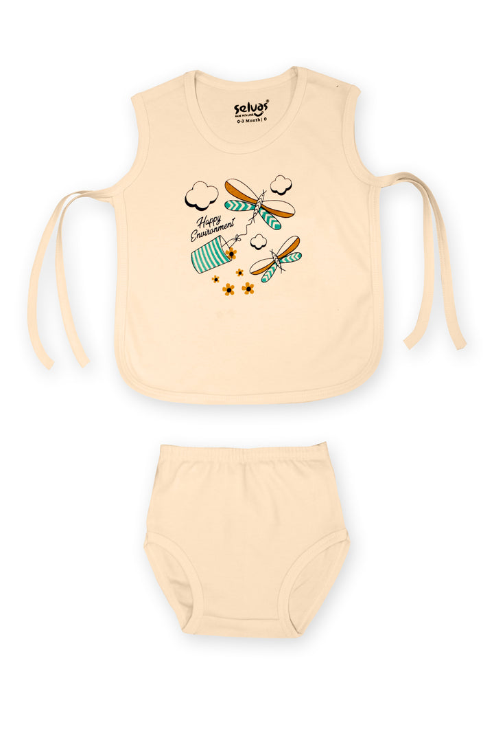 Selvas Infants Unisex top strap knot with brief 403c