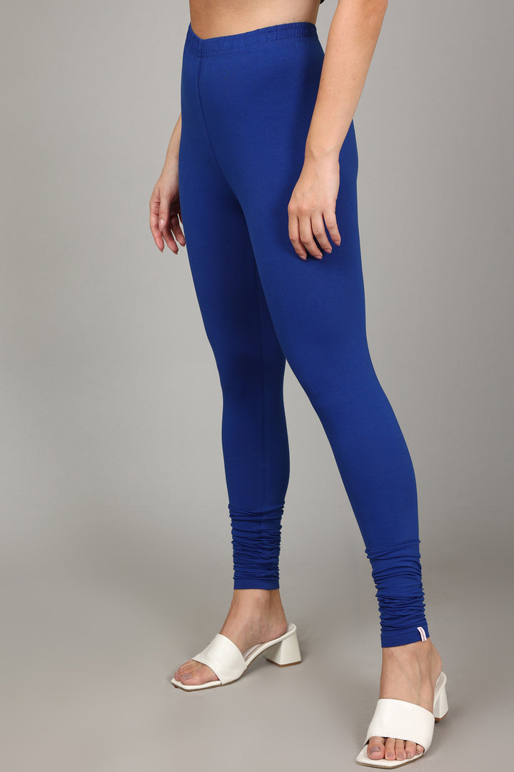 COTTON CHURIDAR LEGGINGS - ROYAL BLUE