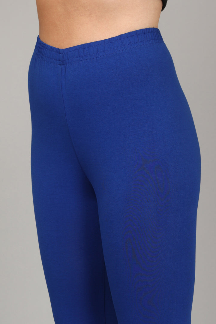 COTTON CHURIDAR LEGGINGS - ROYAL BLUE