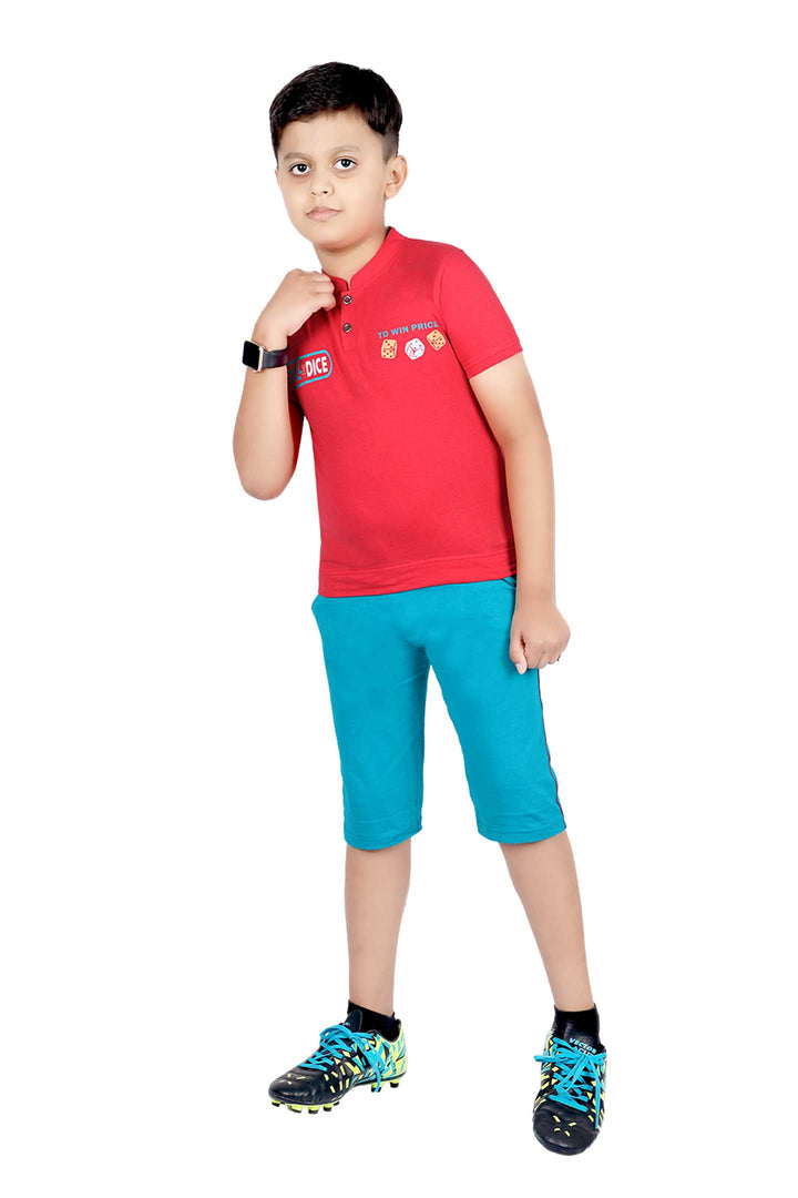 Boys Round Neck Tees With 3/4 Pant - Yahoo