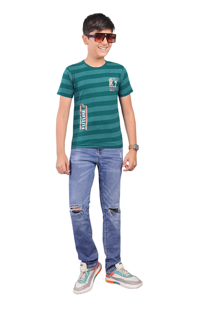 Junior Round Neck Half Sleeve T-shirt - Metro