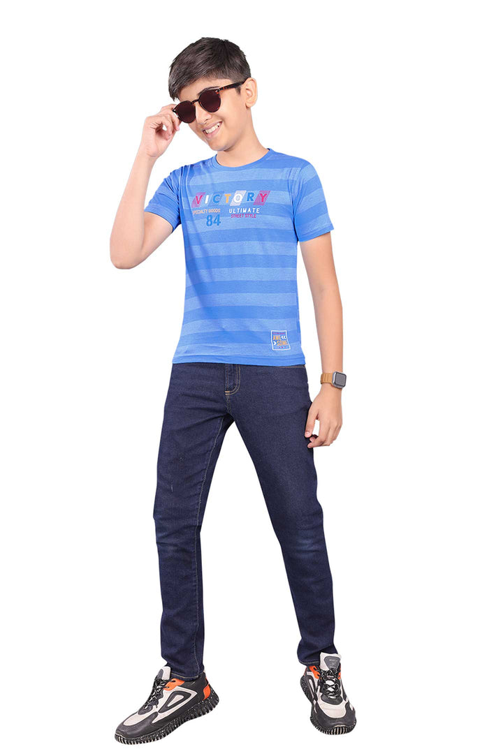 Junior Round Neck Half Sleeve T-shirt - Metro