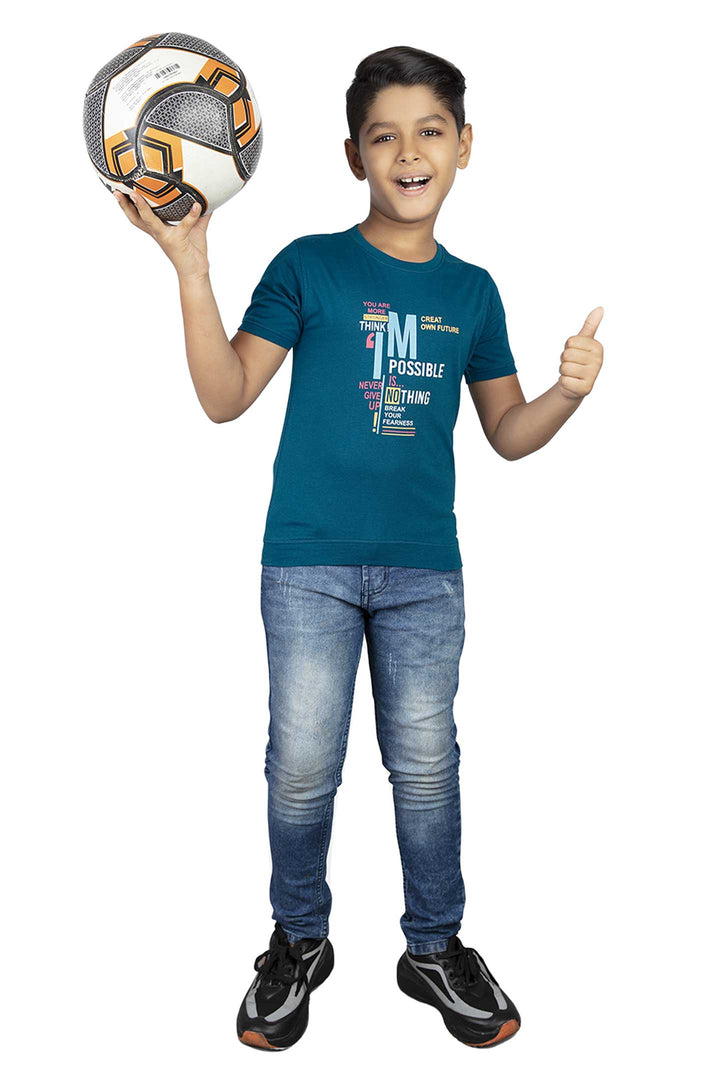 Junior Round Neck Half Sleeve T-shirt - Rocky