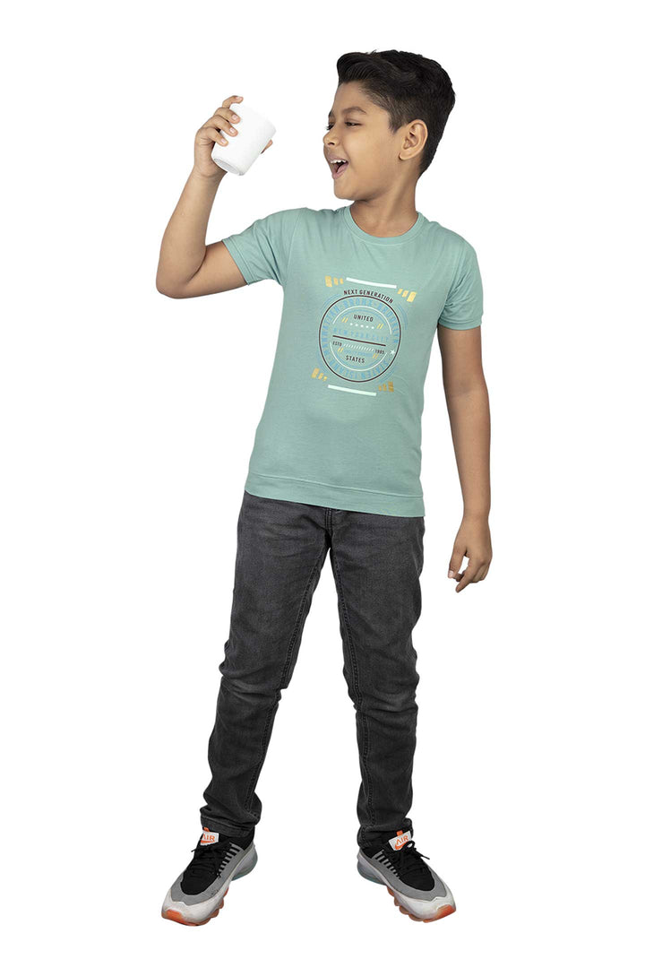 Junior Round Neck Half Sleeve T-shirt - Rocky
