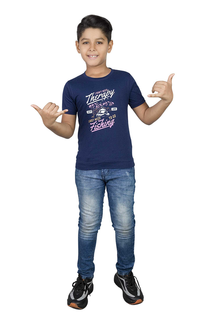 Junior Round Neck Half Sleeve T-shirt - Rocky