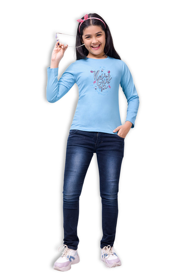 Girls Round Neck Full Sleeve Tees - Rupa