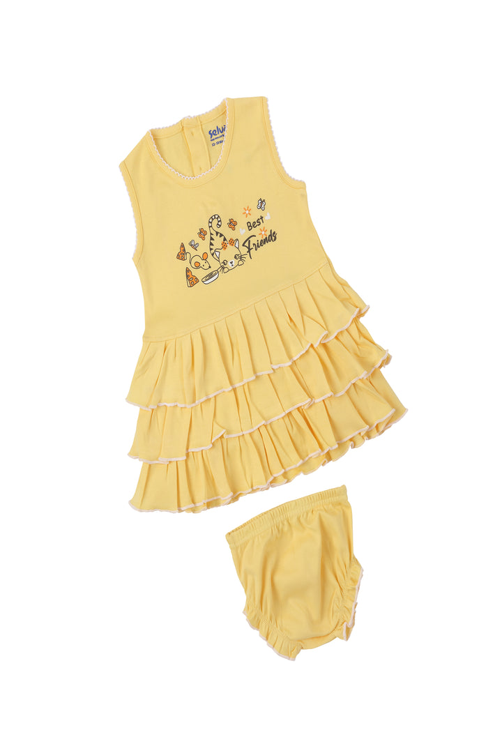 Selvas Infant Girls set top skirt with brief - 5014