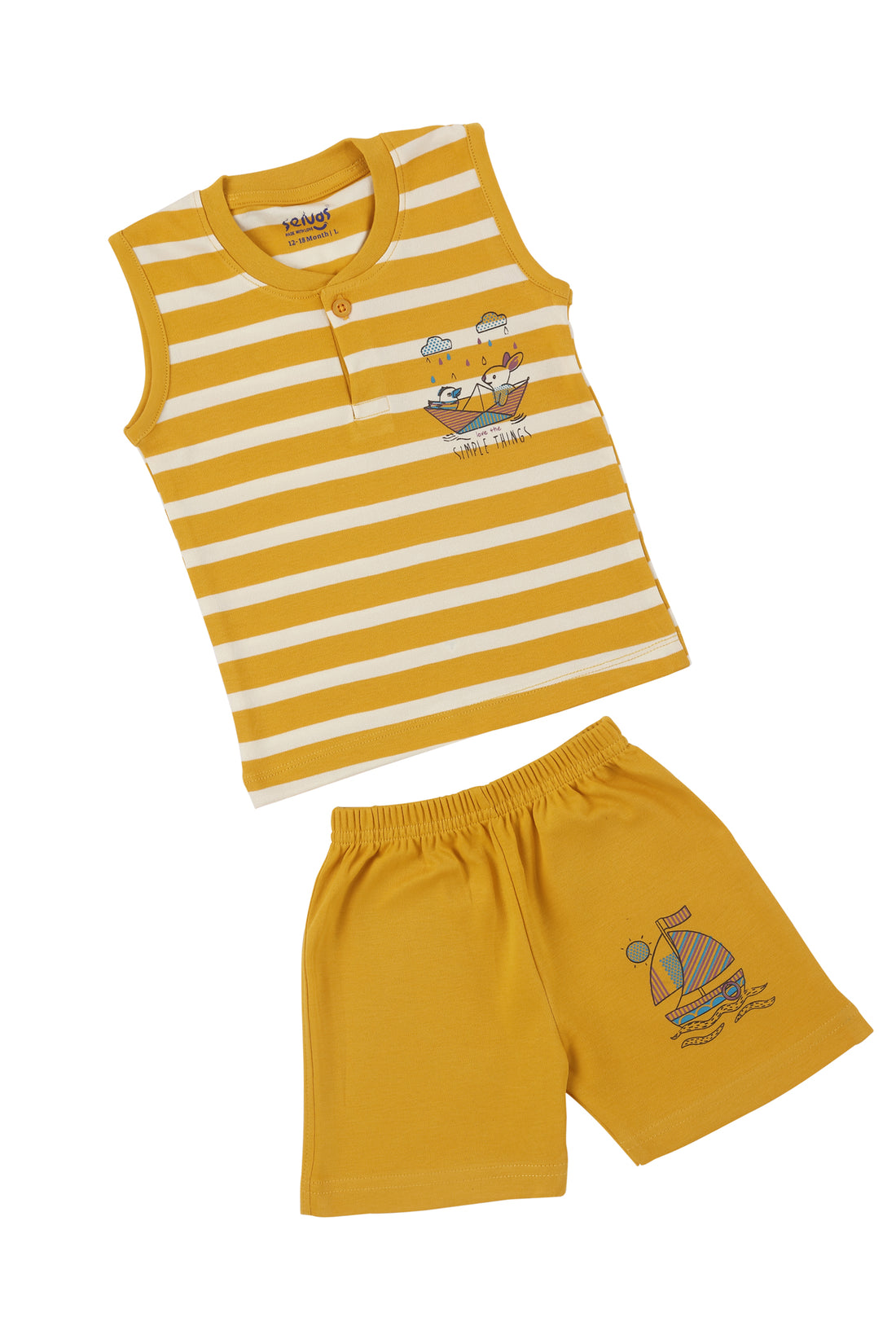 Selvas Infants Unisex Sleeveless Top With Shorts 8008
