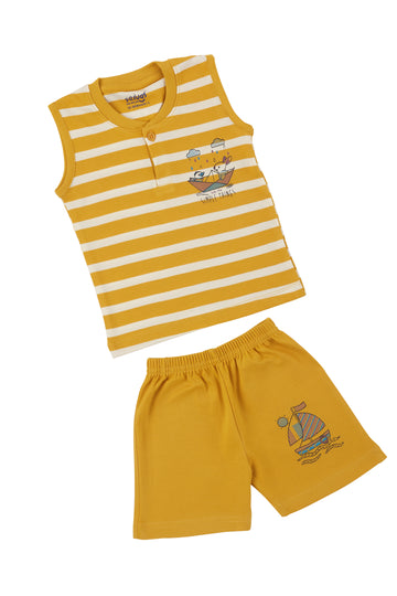 Selvas Infants Unisex Sleeveless Top With Shorts 8008