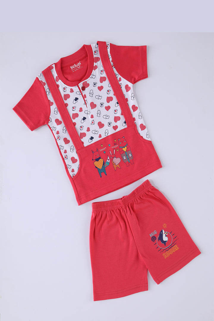 Selvas Infants Unisex Half Sleeve Top With Shorts 8025