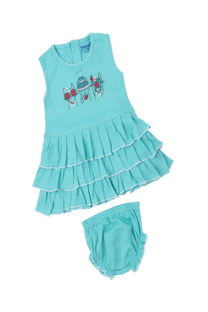 Selvas Infant Girls set top skirt with brief - 5014