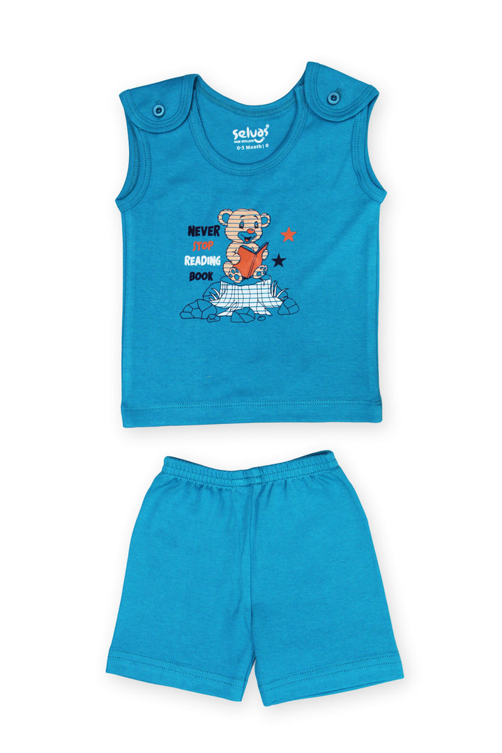 Selvas Infants Unisex sleeveless top open with shorts - 183