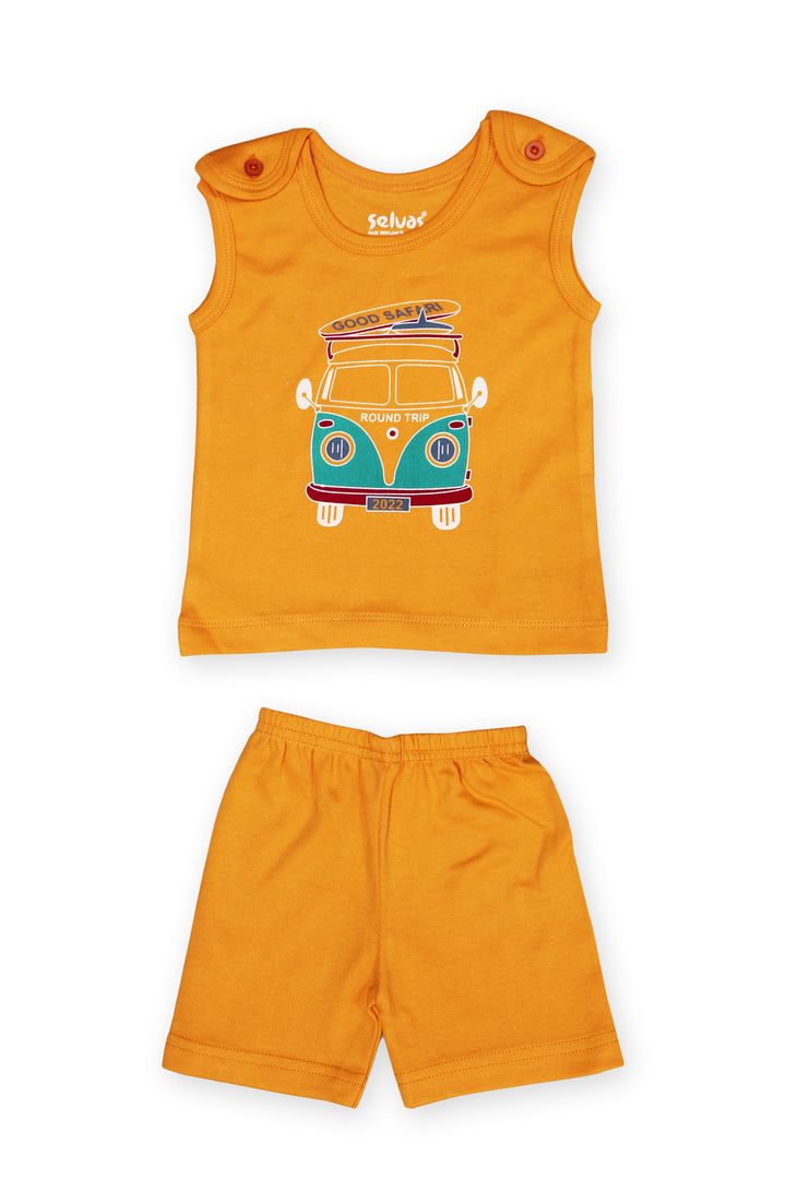 Selvas Infants Unisex sleeveless top open with shorts - 183