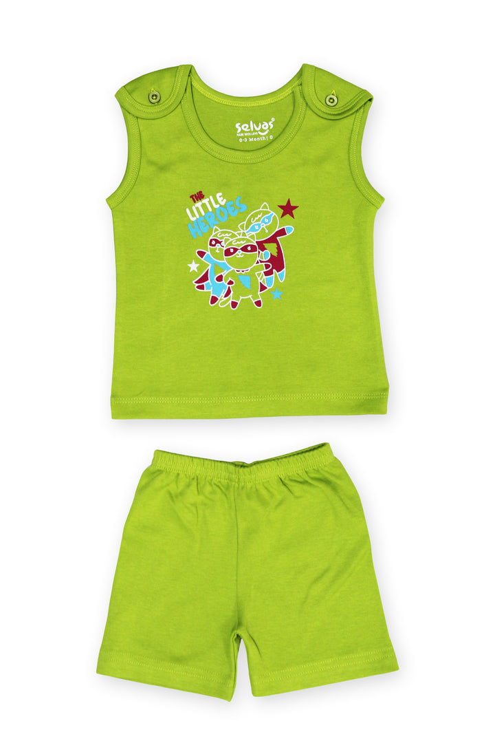 Selvas Infants Unisex sleeveless top open with shorts - 183