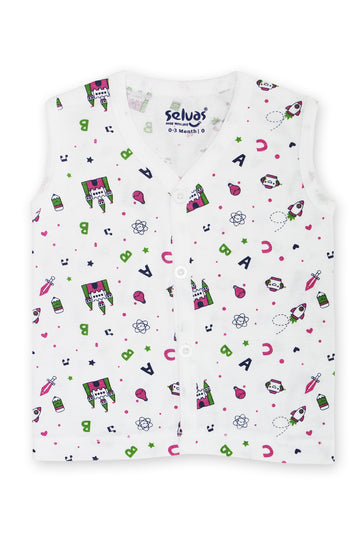 New Born Top- Unisex Front Open Sleeveless - 221