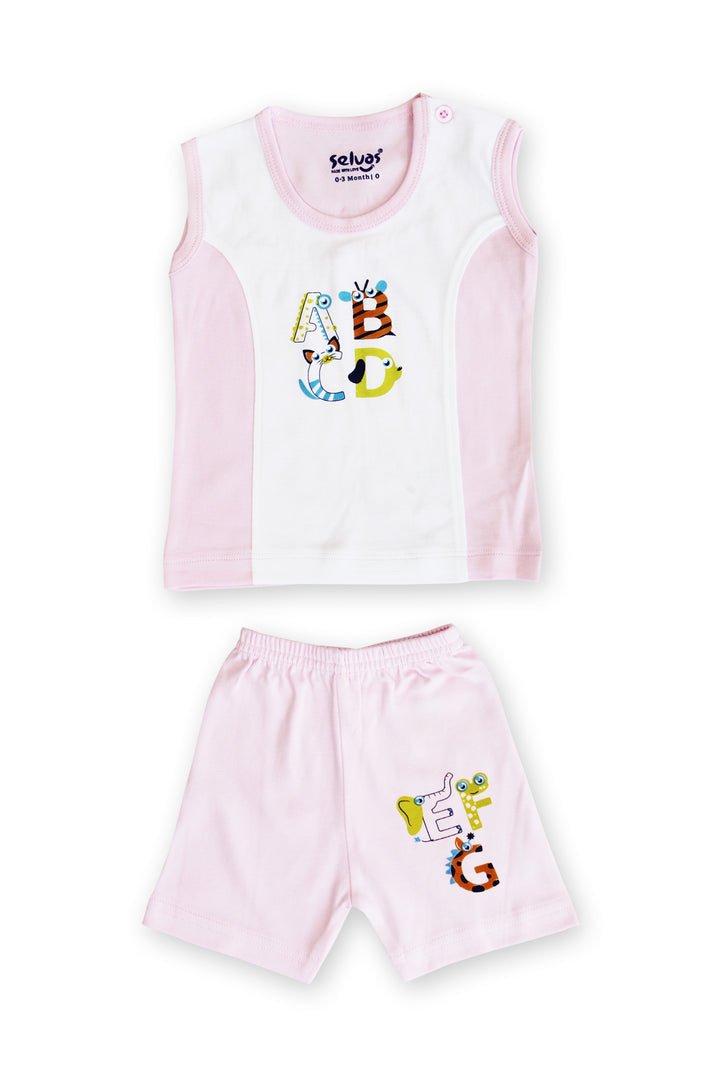 Selvas Infants Unisex Sleeveless cut & sew top with shorts - 123