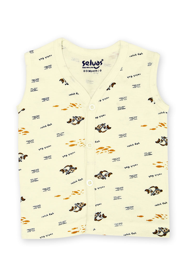 New Born Top- Unisex Front Open Sleeveless - 222