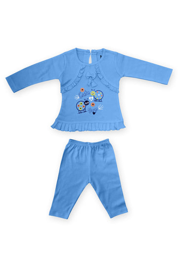 Selvas Infant Girls set full sleeve top skirt with pant - 129