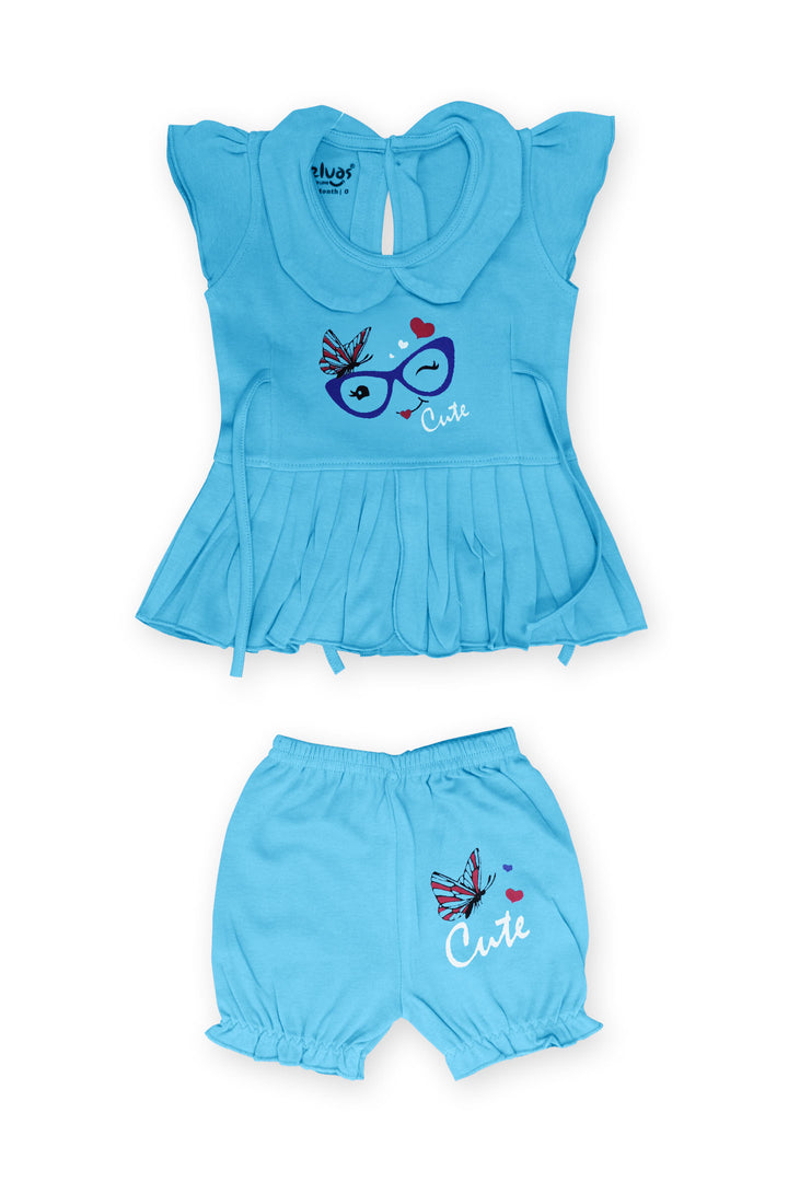 Selvas Infant Girls set collar top skirt with shorts - 130
