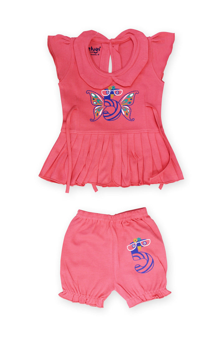 Selvas Infant Girls set collar top skirt with shorts - 130