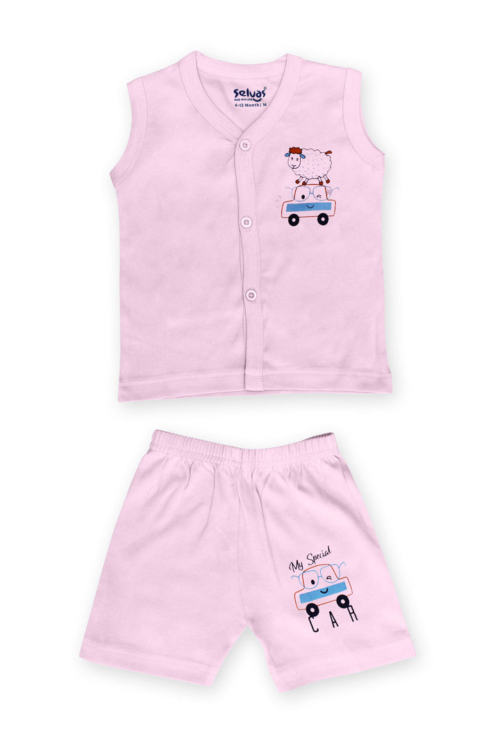 Selvas Infants Unisex Sleeveless Front Open Top With Shorts 3003