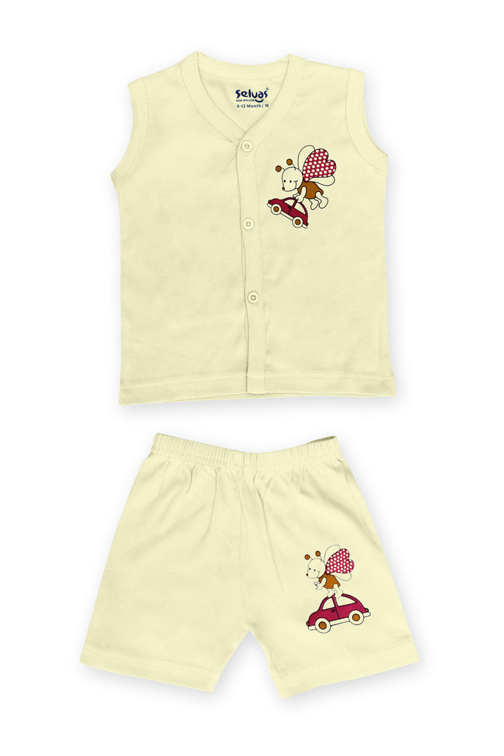 Selvas Infants Unisex Sleeveless Front Open Top With Shorts 3003