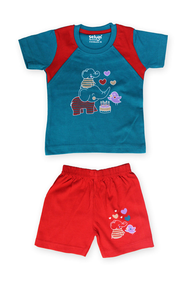 Selvas Infants Unisex Halfsleeve Top With Shorts 8002