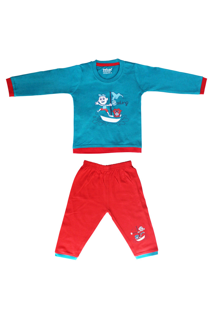 Selvas Infants Unisex Fullsleeve Front Top With Pant 8003