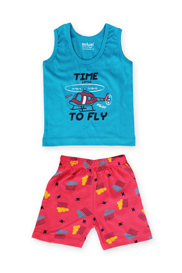 Selvas Infants Unisex Half Sleeve Top With Shorts 8031