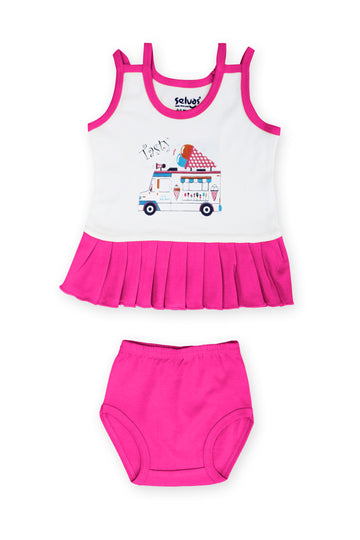 Selvas Infant Girls set top skirt with brief - 555