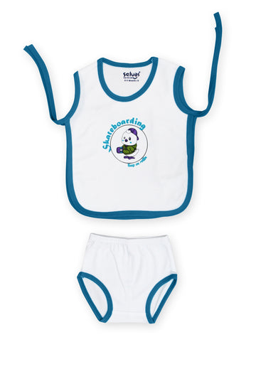 Selvas Infants Unisex top side strap knot with brief 403w
