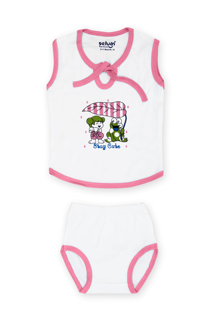 Selvas Infants Unisex top front strap knot with brief 402w