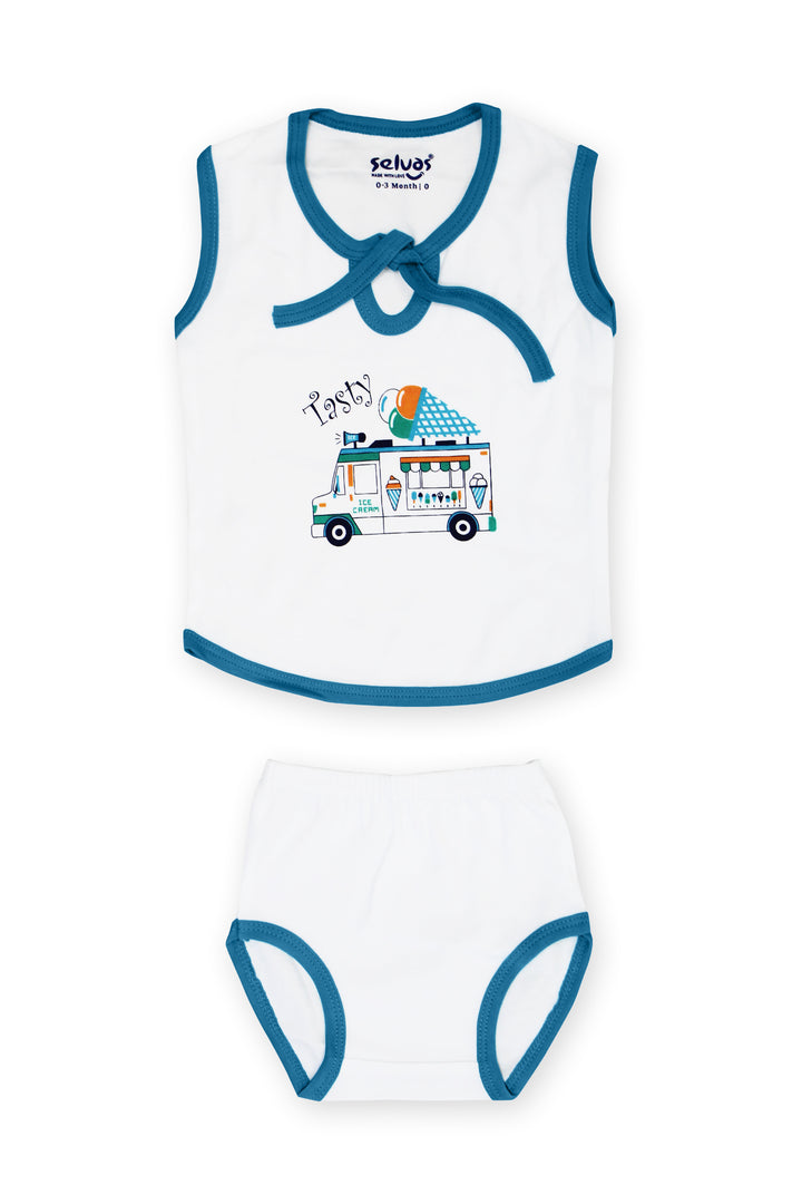 Selvas Infants Unisex top front strap knot with brief 402w