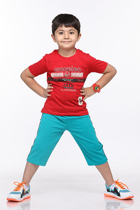 Selvas Boys Round Neck Tees With 3/4 Pant - Beema