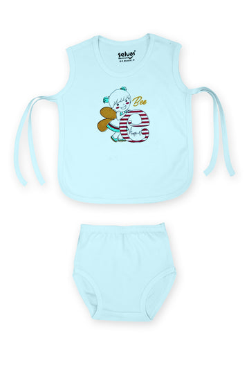 Selvas Infants Unisex top strap knot with brief 403c