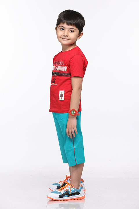 Selvas Boys Round Neck Tees With 3/4 Pant - Beema